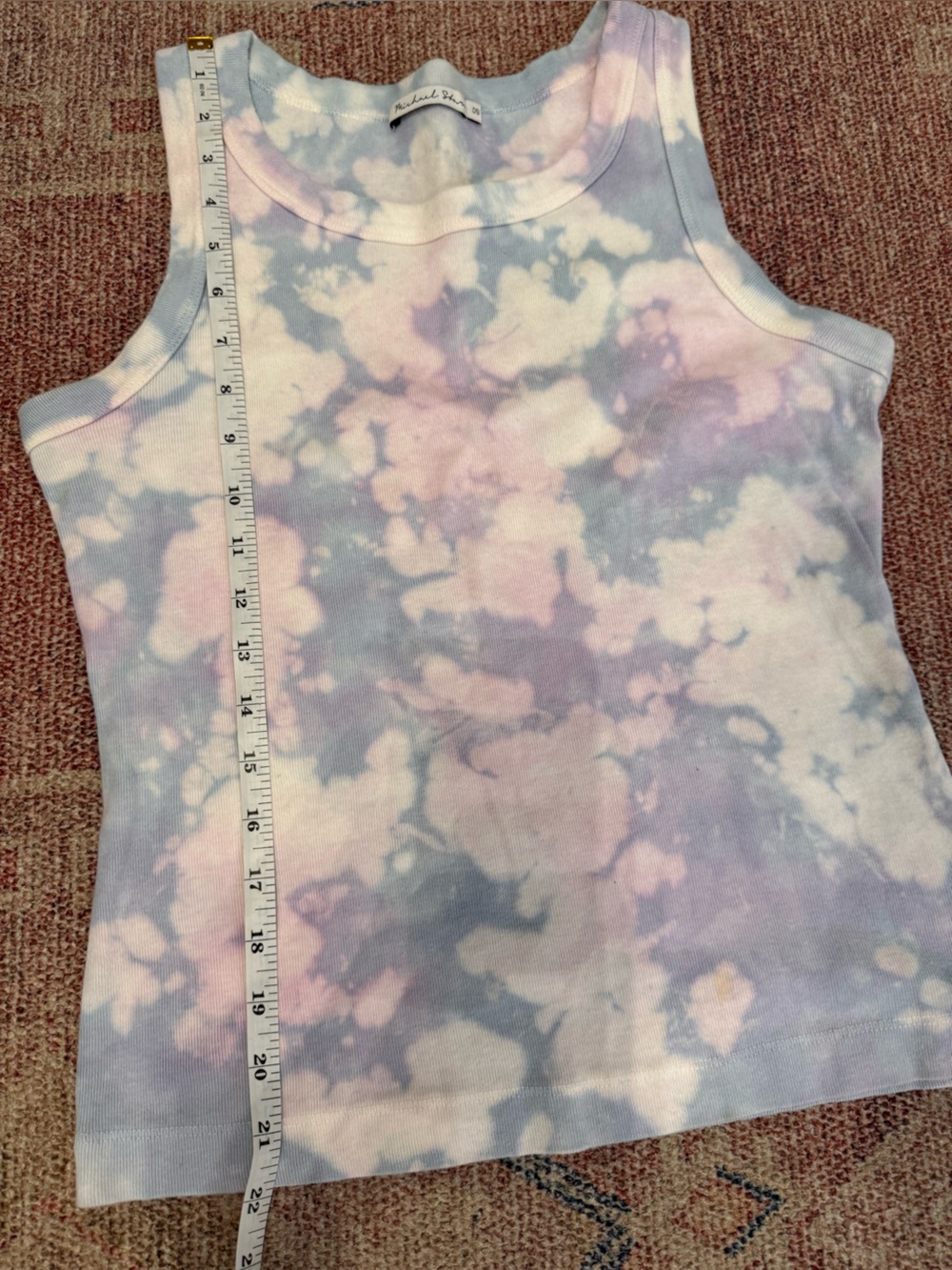 Michael Stars tie Dye ribbed cotton tank top OS fits like a medium